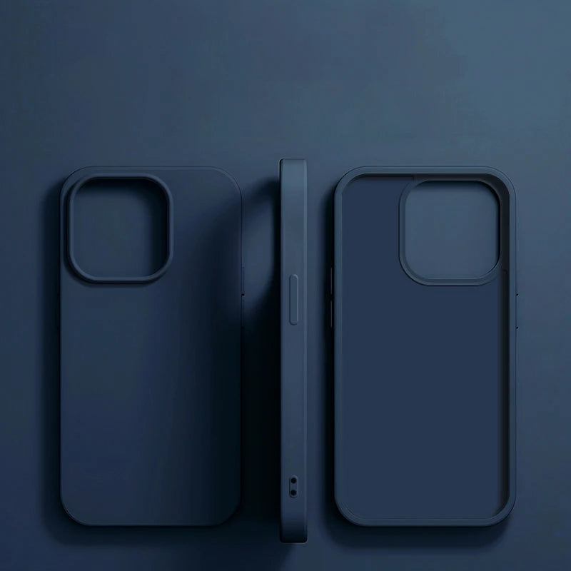 Luxury Liquid Silicone Shockproof Case for iPhone 11–16 Series (Pro, Pro Max, Plus) – MyPhoneAura