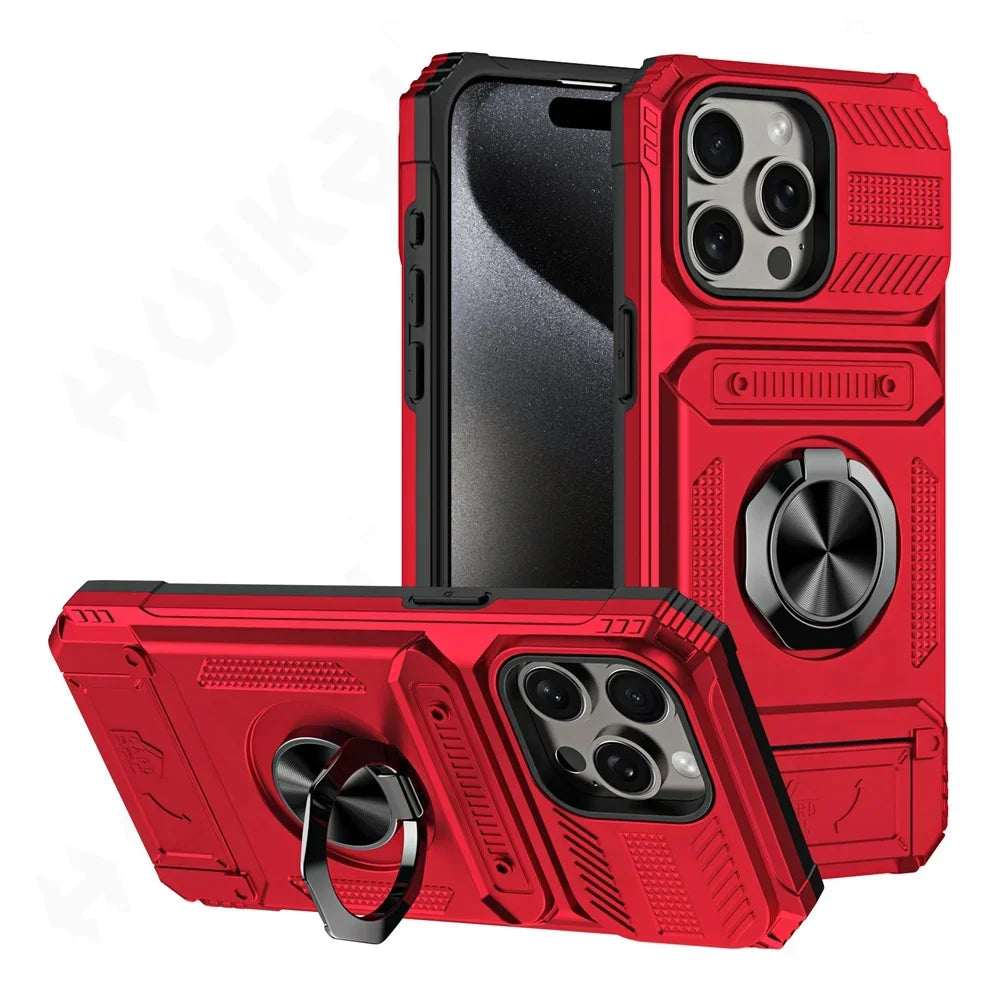 ArmorRing Military-Grade Magnetic Case | iPhone 13–17 Series | MyPhoneAura