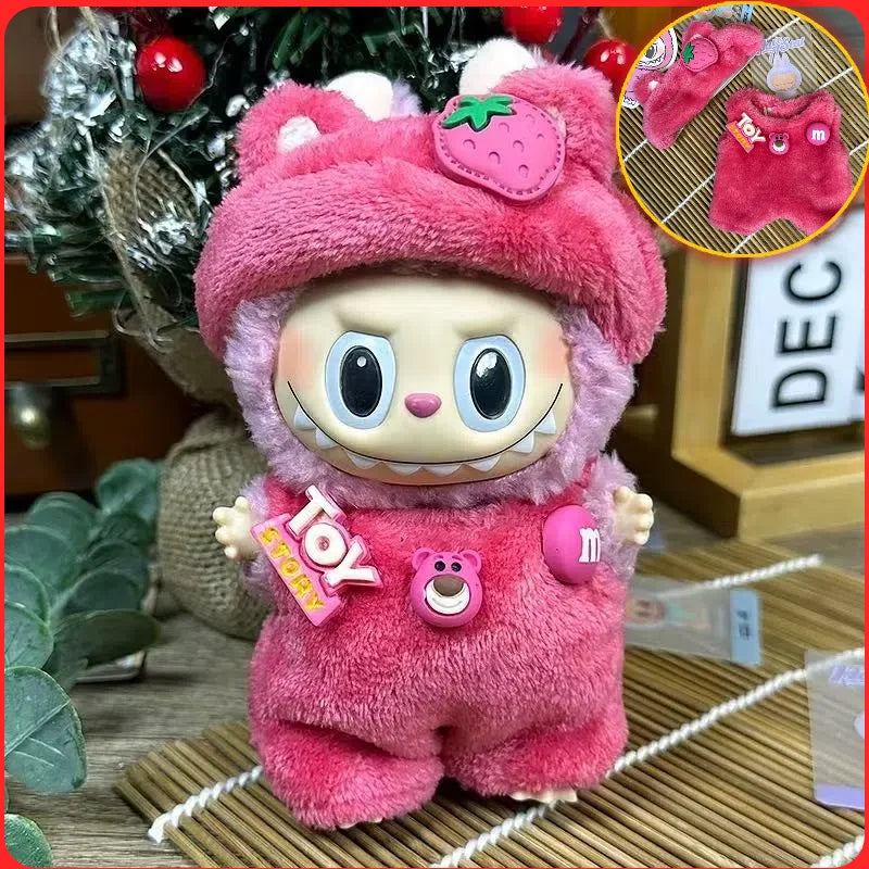 17cm Labubu Doll Fashion Hoodie – Mini BJD Clothing | Cartoon Style Replacement Outfit for Labubu Figurines