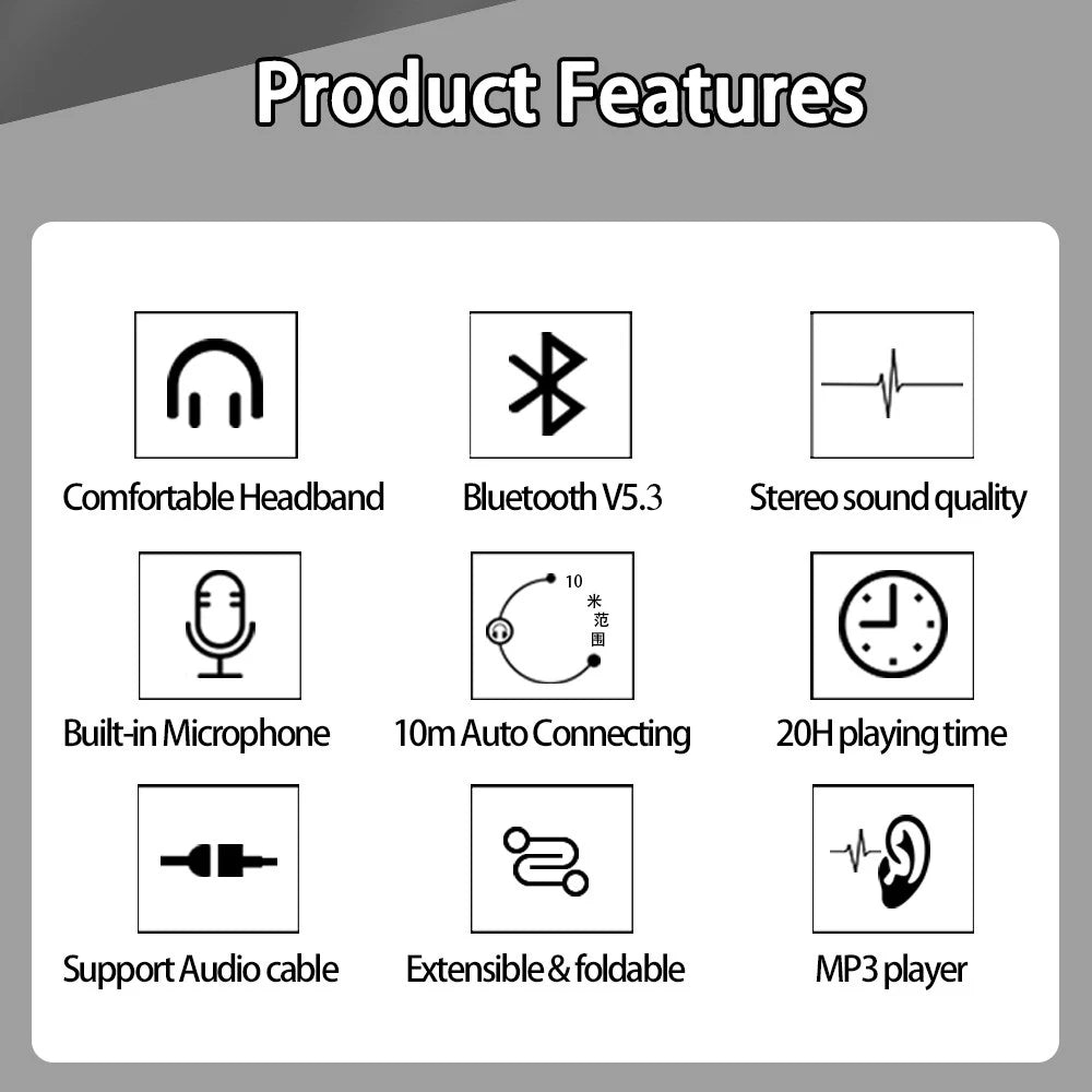 Gold Wireless Bluetooth Headphones with Built-in Mic – Universal for Android & iOS | MyPhoneAura