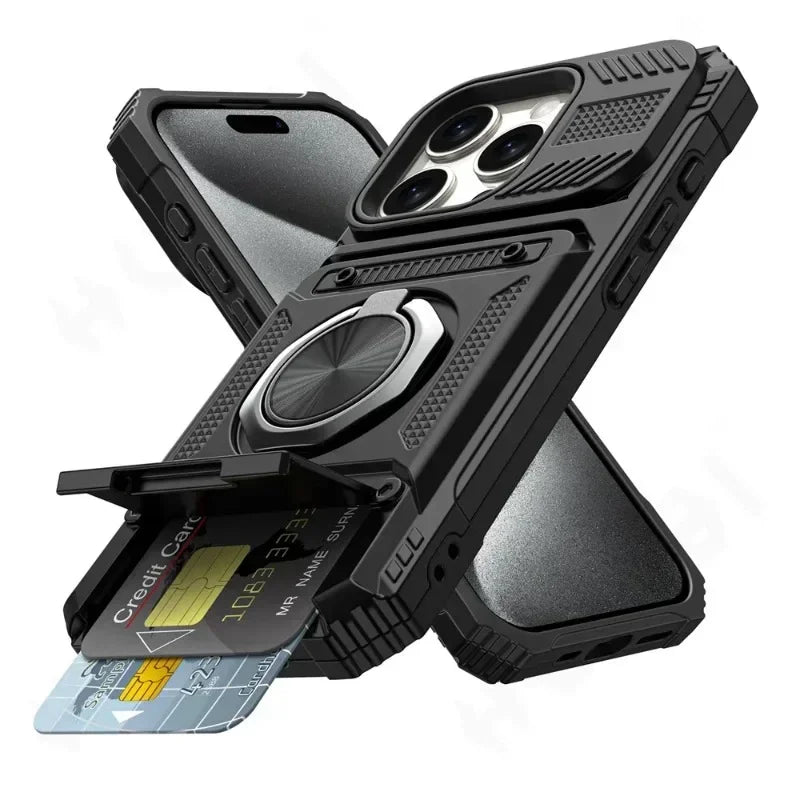 ArmorRing Military-Grade Magnetic Case | iPhone 13–17 Series | MyPhoneAura