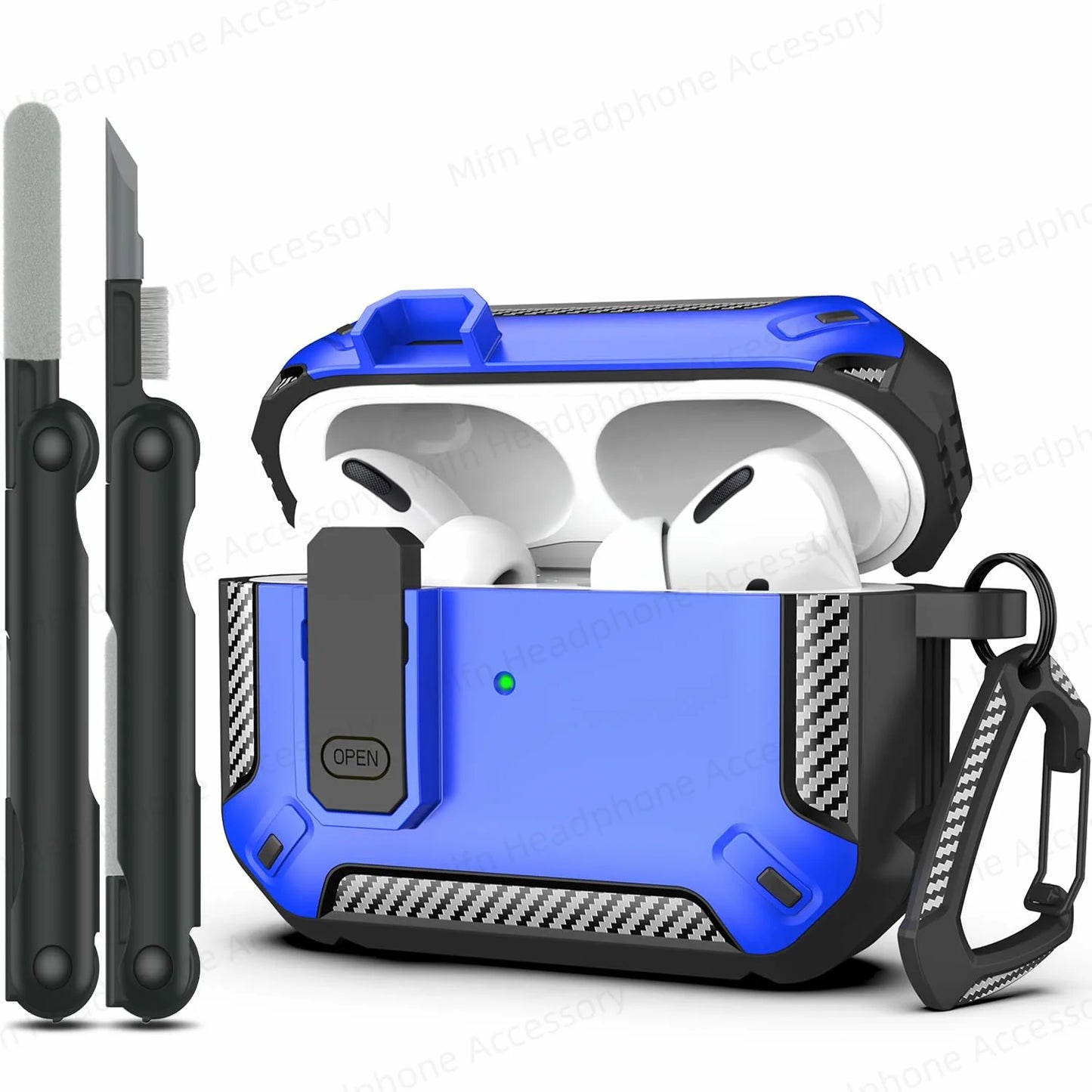 My Phone Aura luxury protective case with cleaner kit for AirPods Pro – anti-fall switch design