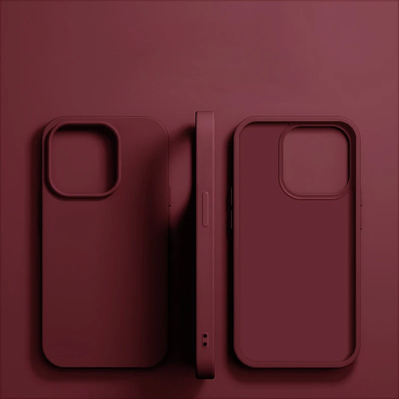 Luxury Liquid Silicone Shockproof Case for iPhone 11–16 Series (Pro, Pro Max, Plus) – MyPhoneAura