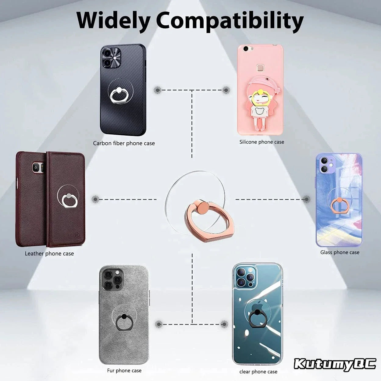 Clear360 Transparent Phone Ring Stand | MyPhoneAura