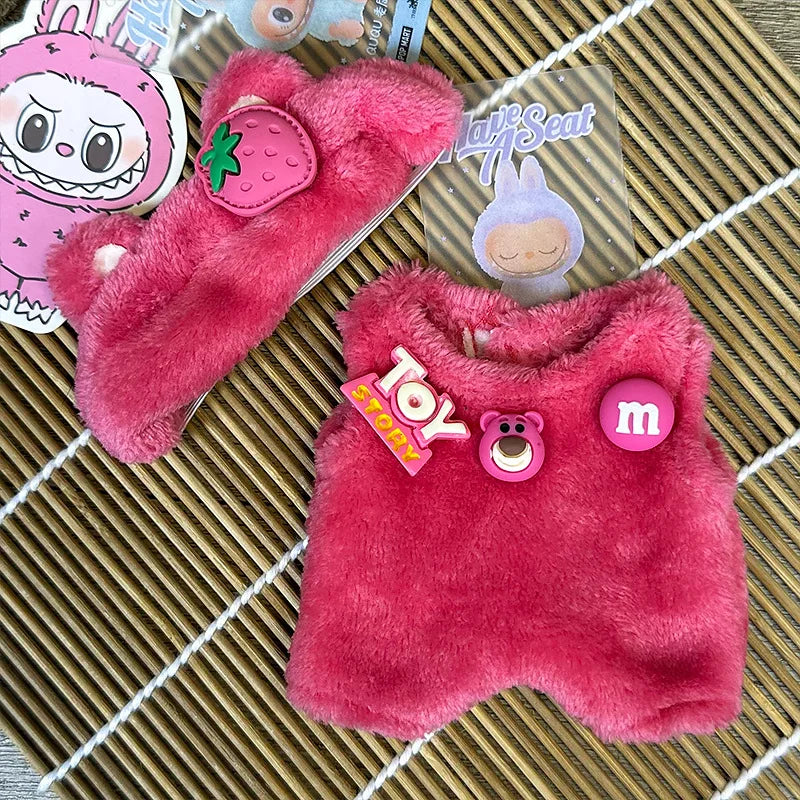17cm Labubu Doll Fashion Hoodie – Mini BJD Clothing | Cartoon Style Replacement Outfit for Labubu Figurines