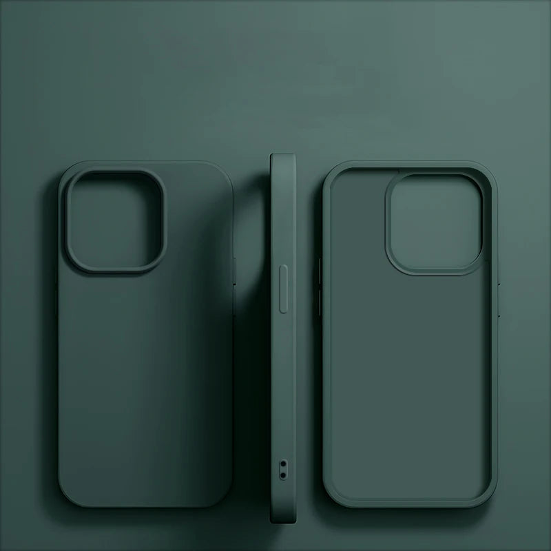Luxury Liquid Silicone Shockproof Case for iPhone 11–16 Series (Pro, Pro Max, Plus) – MyPhoneAura