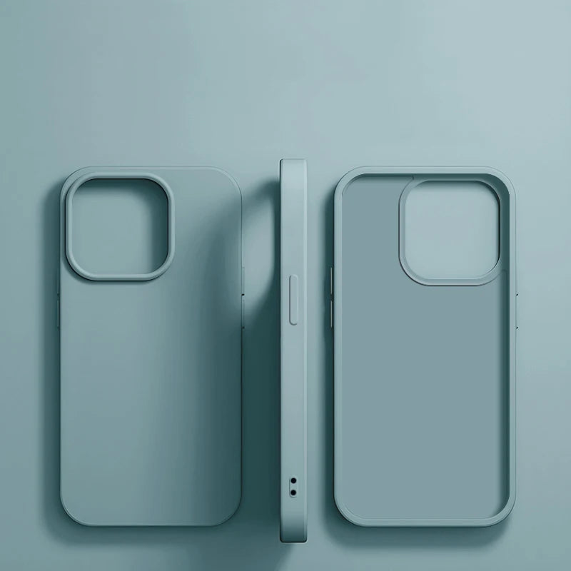 Luxury Liquid Silicone Shockproof Case for iPhone 11–16 Series (Pro, Pro Max, Plus) – MyPhoneAura