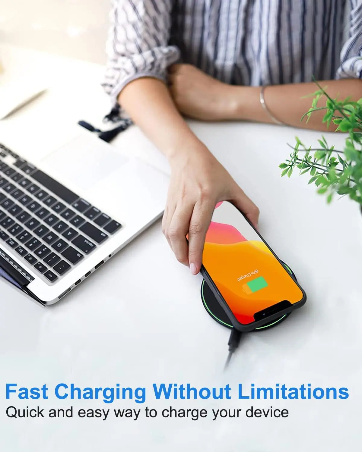 Aura LED Fast Wireless Charger Pad for all devices.
