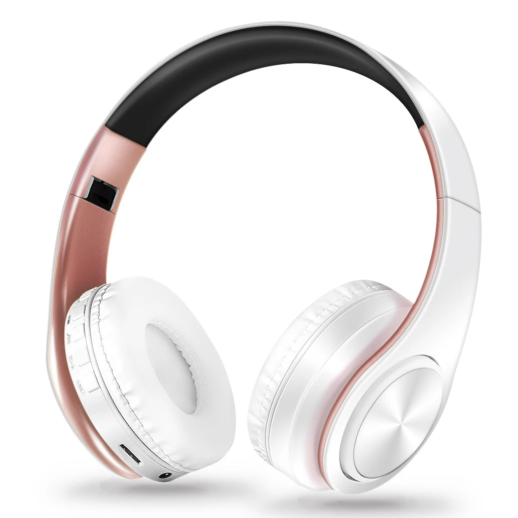 Gold Wireless Bluetooth Headphones with Built-in Mic – Universal for Android & iOS | MyPhoneAura
