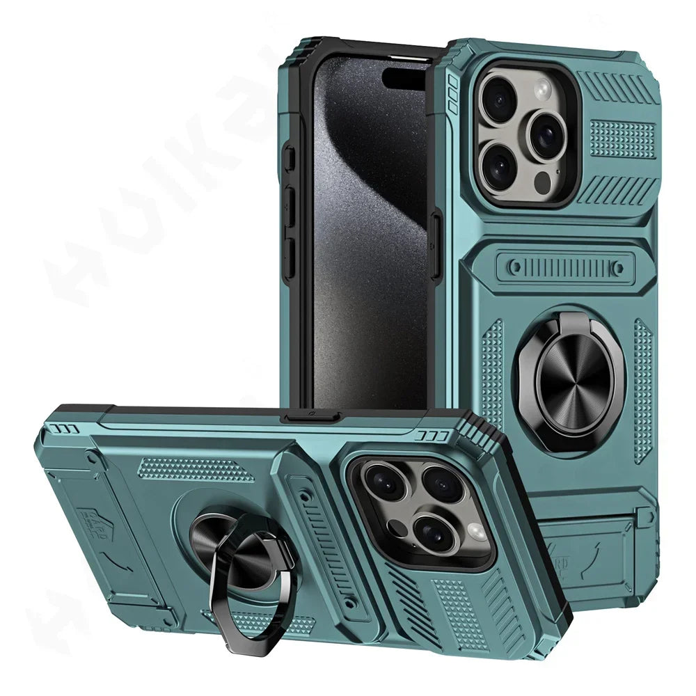 ArmorRing Military-Grade Magnetic Case | iPhone 13–17 Series | MyPhoneAura