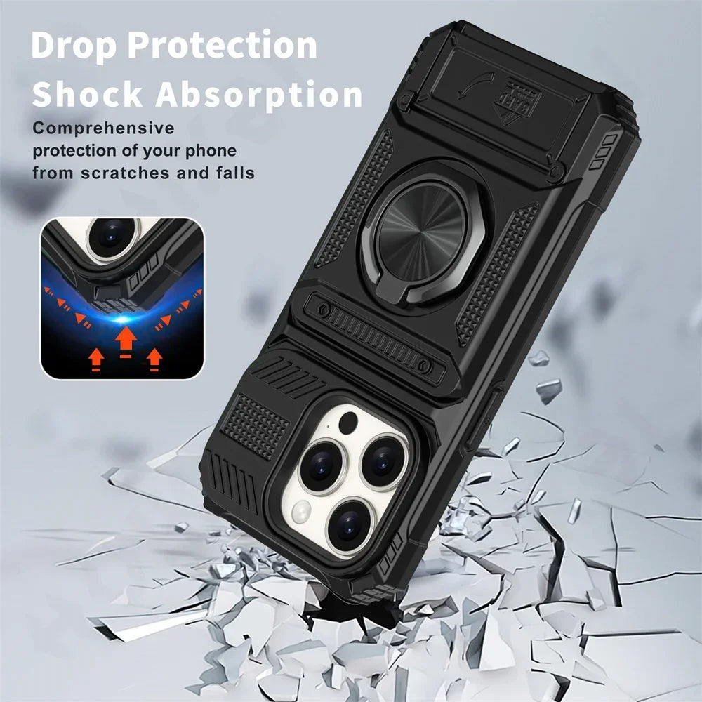 ArmorRing Military-Grade Magnetic Case | iPhone 13–17 Series | MyPhoneAura