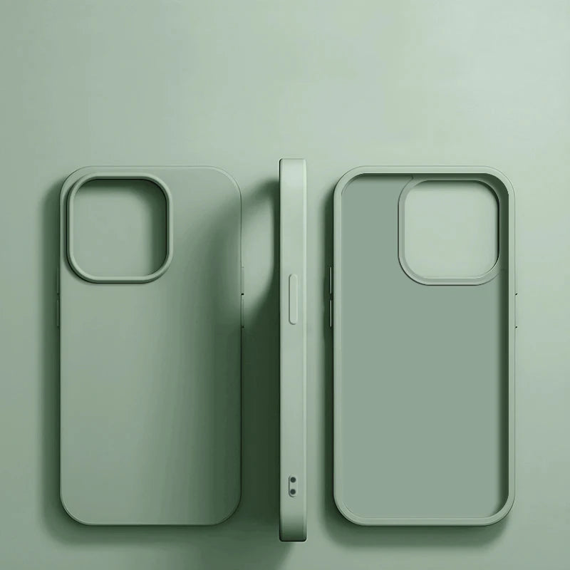 Luxury Liquid Silicone Shockproof Case for iPhone 11–16 Series (Pro, Pro Max, Plus) – MyPhoneAura
