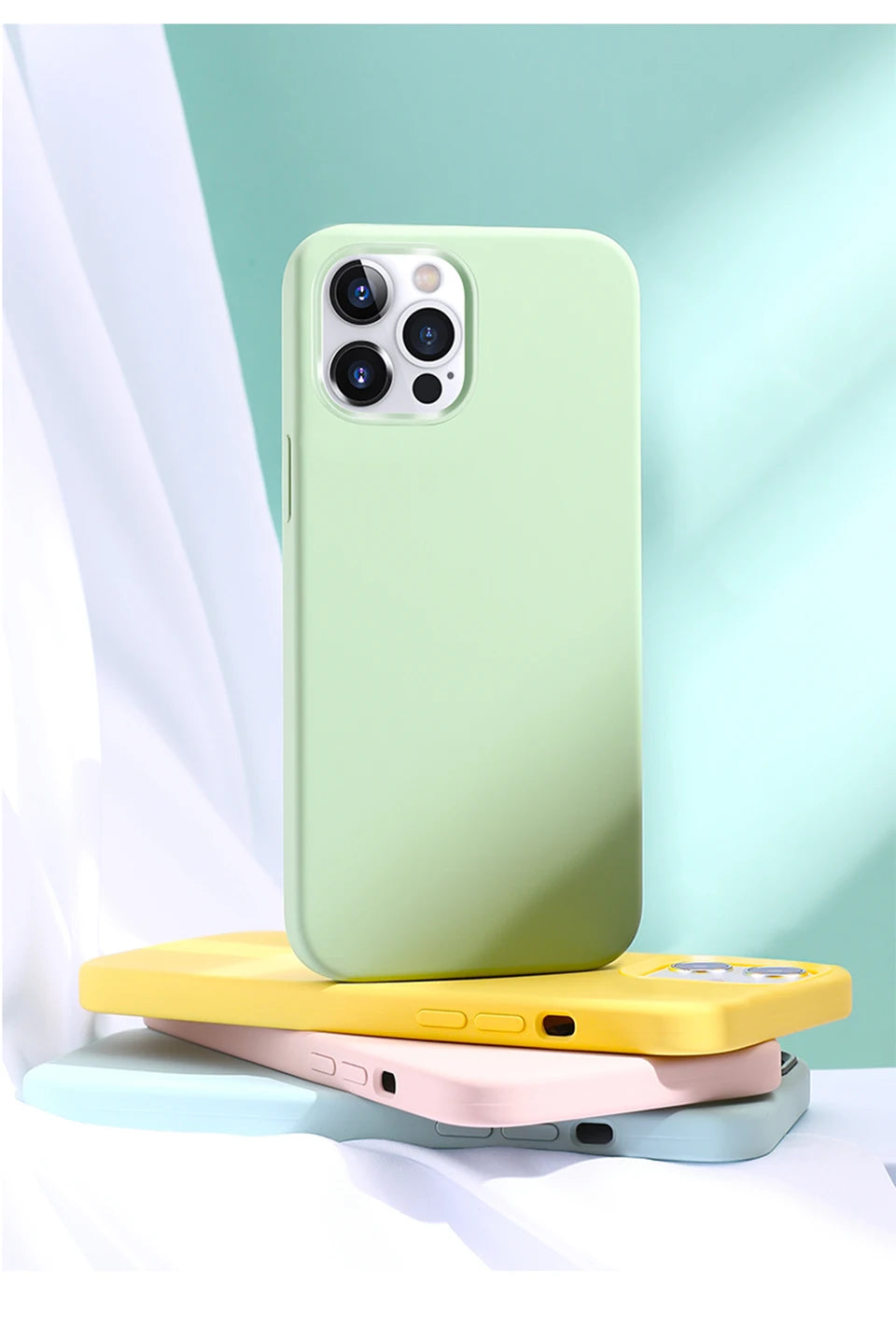 Luxury Liquid Silicone Shockproof Case for iPhone 11–16 Series (Pro, Pro Max, Plus) – MyPhoneAura