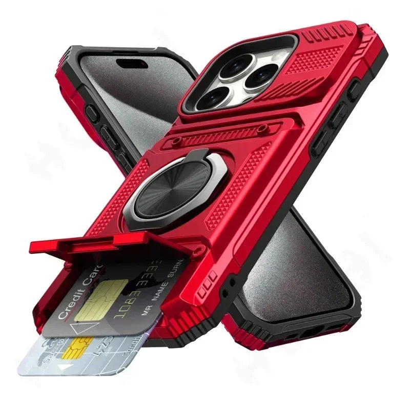 ArmorRing Military-Grade Magnetic Case | iPhone 13–17 Series | MyPhoneAura
