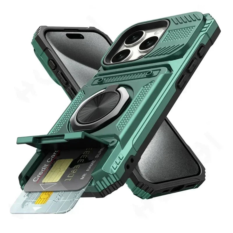 ArmorRing Military-Grade Magnetic Case | iPhone 13–17 Series | MyPhoneAura