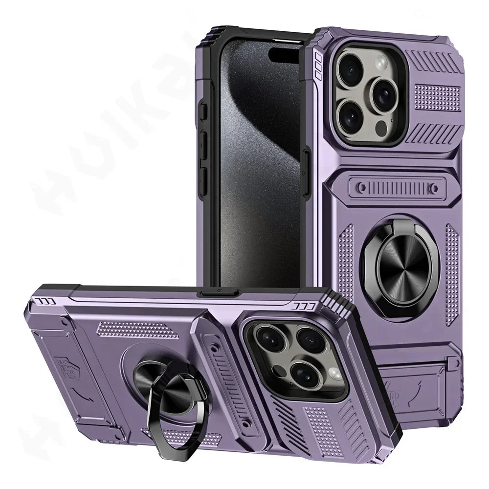 ArmorRing Military-Grade Magnetic Case | iPhone 13–17 Series | MyPhoneAura