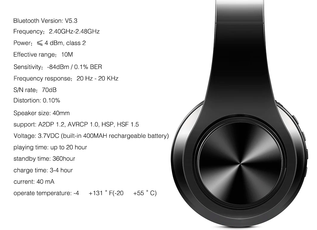 Gold Wireless Bluetooth Headphones with Built-in Mic – Universal for Android & iOS | MyPhoneAura